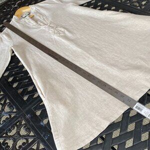 Tuckernuck Natural Linen Tatum Dress Tunic - POCKETS! Bell Sleeves